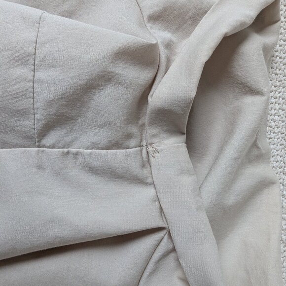 *2/$20* beige short sleeve button-up shirt, Size S - Picture 9 of 11